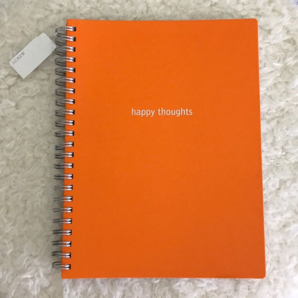 J. Crew Other - Spiral Notebook JCrew Orange Happy Thoughts